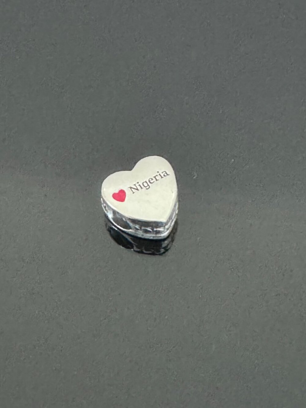 Authentic Pandora Nigeria Flag Heart Exclusive Charm - Picture 4 of 7